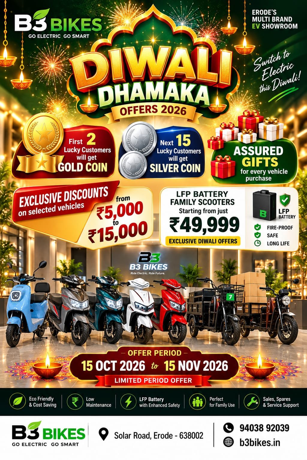 B3 BIKES Diwali Dhamaka Offers 2026